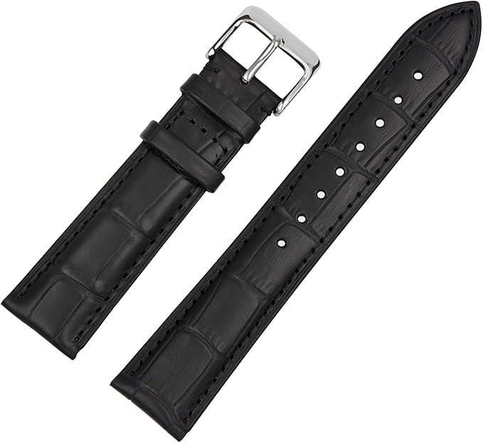 BRACELET INTERCHANGEABLE EN CUIR NOIR