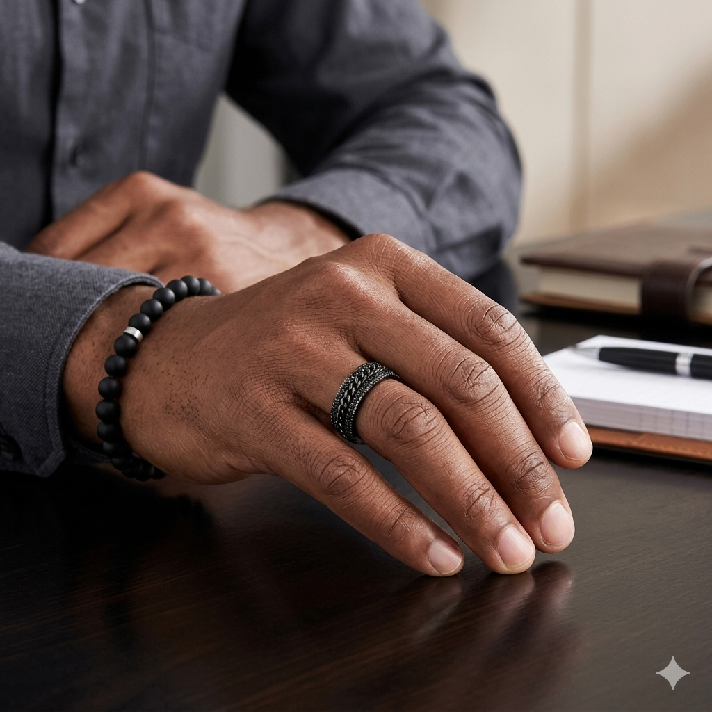 Bague noire Sérénité