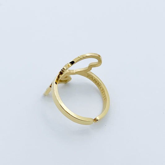 BAGUE CARTE MARTINIQUE PLAQUÉ OR