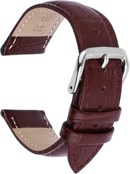 BRACELET INTERCHANGEABLE EN CUIR MARRON