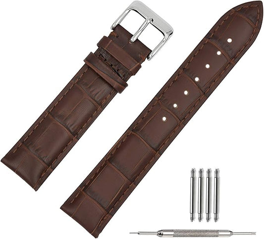 BRACELET INTERCHANGEABLE EN CUIR MARRON